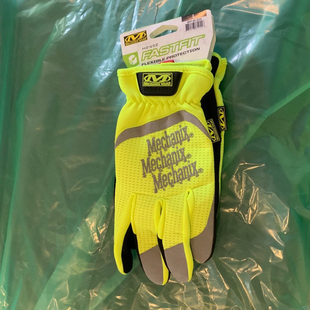 Mechanix Wear SFF-91-010 Hi-Viz Yellow Safety Fast-Fit Gloves Size Large or XL